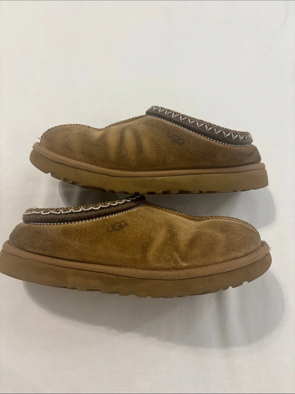 UGG Kids Chestnut Suede Shearling Clog Slippers
